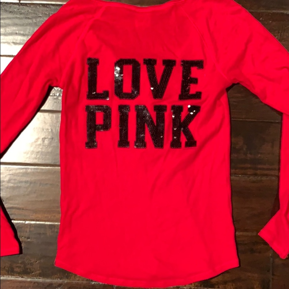VS PINK thermal button up Henley